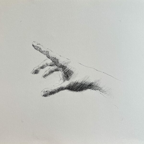 Dessin Main n°2 - Encre de chine sur papier 29 x 40
