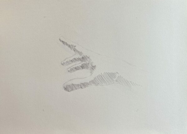 Dessin Main n°3 - Encre de chine et graphite sur papier 29 x 40