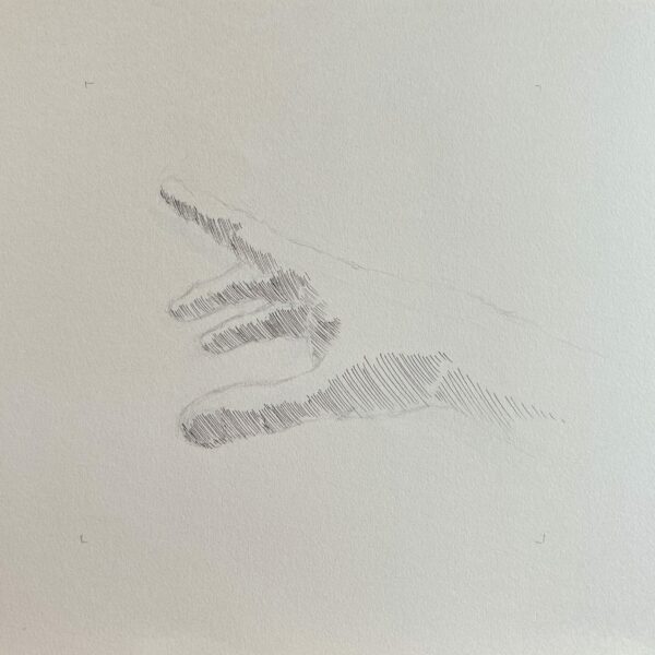 Dessin Main n°3 - Encre de chine et graphite sur papier 29 x 40