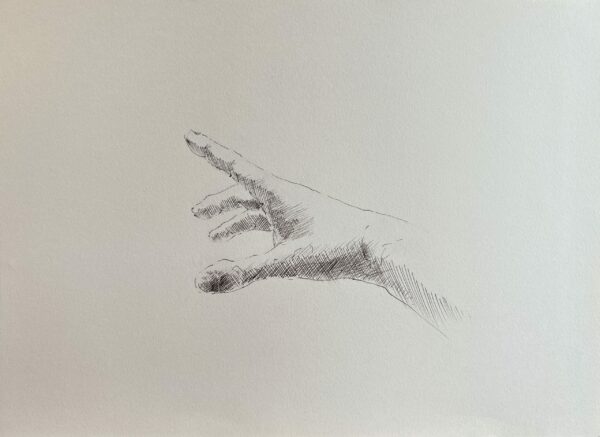 Dessin Main n°4 - Encre de chine sur papier 29 x 40