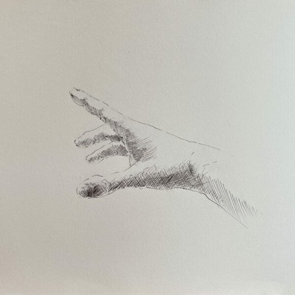 Dessin Main n°4 - Encre de chine sur papier 29 x 40