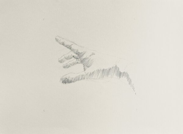 Dessin Main n°5 - Encre de chine et graphite sur papier 29 x 40
