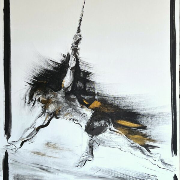 Tableau - En suspension Chaîne - Acrylique sur toile - 100 x 81 - 40 F
