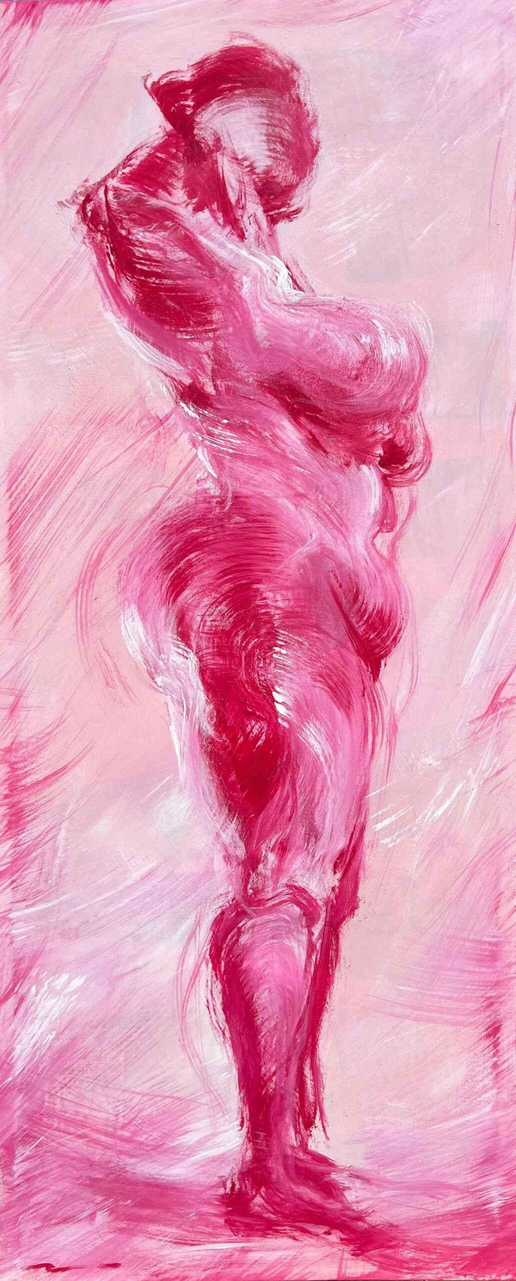 Tableau - I'm your Venus - La grĂ¢ce Indocile - Acrylique sur toile - 80 x 33