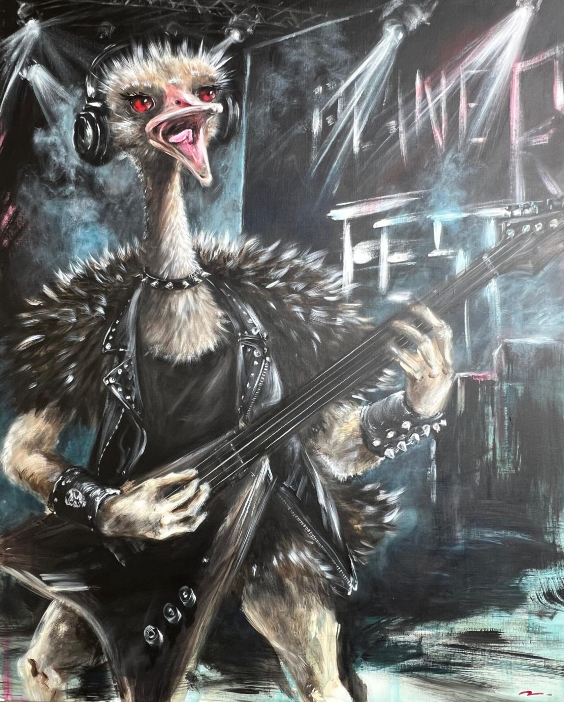 Tableau - Le Cri Amplifié - Acrylique sur toile - 100 x 81 cm - 40 F