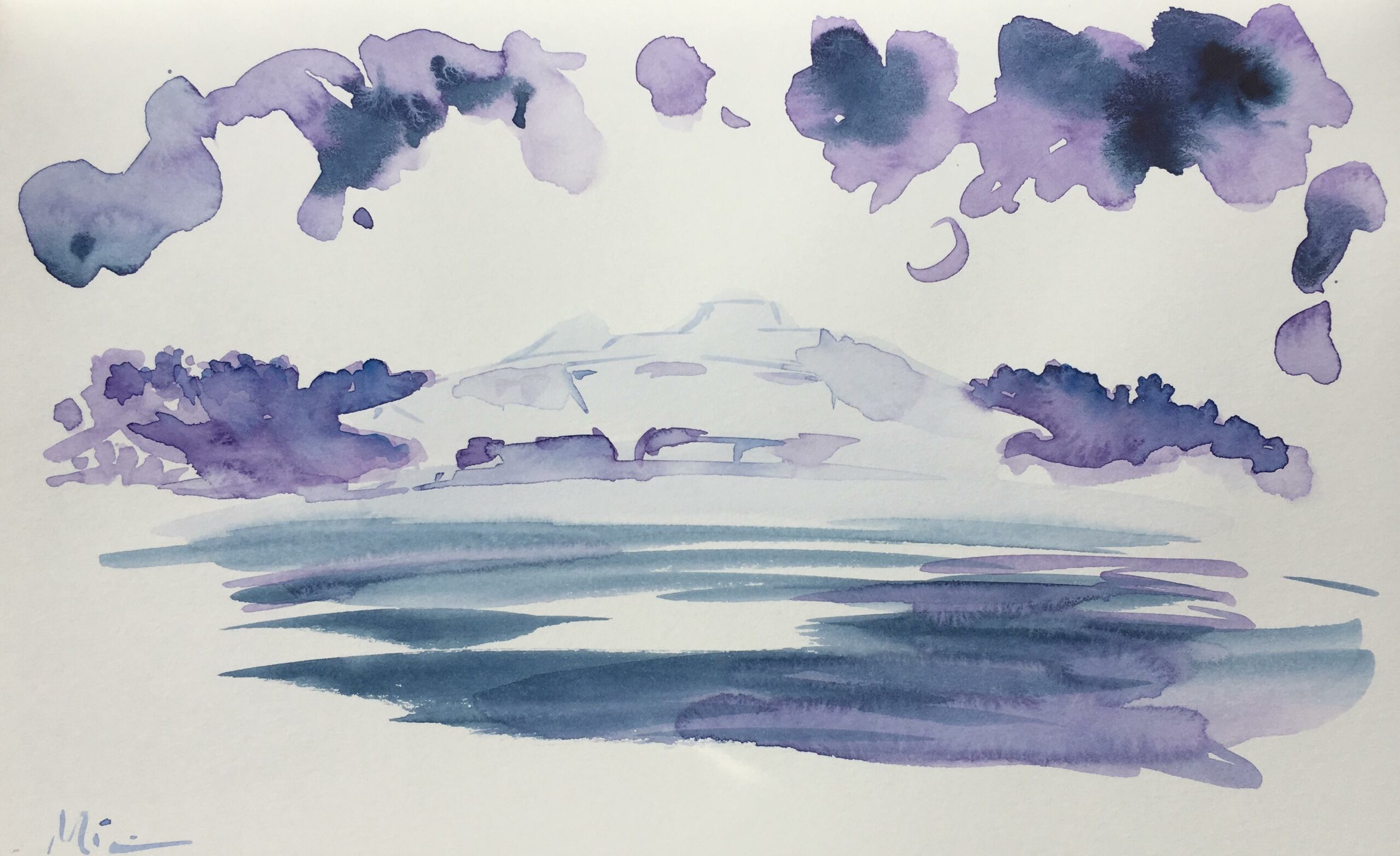 Dessin - LYON - Musée des Confluences - Aquarelle sur papier - 14,5 x 23